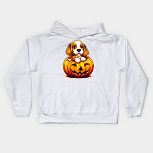 Beagle Dog inside Pumpkin #2 Kids Hoodie